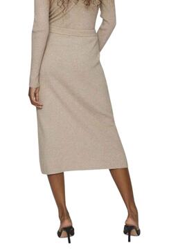 Falda Vila Vicomfy Beige Para Mujer