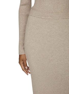 Falda Vila Vicomfy Beige Para Mujer