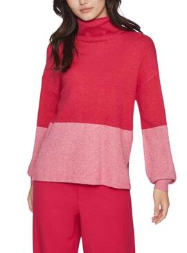 Jersey Vila Viril Blocking Roll Rosa Para Mujer