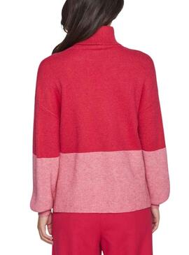 Jersey Vila Viril Blocking Roll Rosa Para Mujer