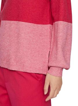 Jersey Vila Viril Blocking Roll Rosa Para Mujer