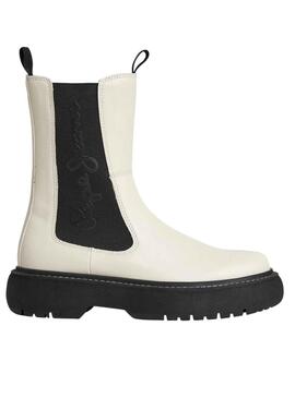 Botas Pepe Jeans Yoko Chelsea Beige Para Mujer