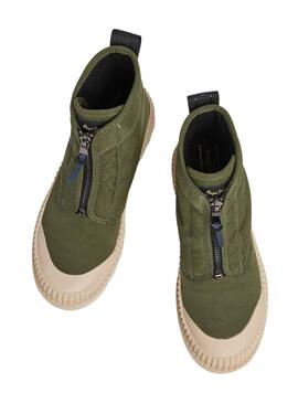 Botines Pepe Jeans Ascot Nyna Verde Para Mujer