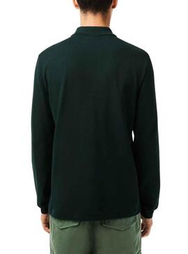 Polo Lacoste Col Bord Cotes Manches Verde Hombre