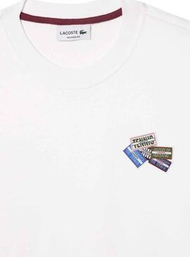 Camiseta Lacoste Insignias Blanco para Hombre