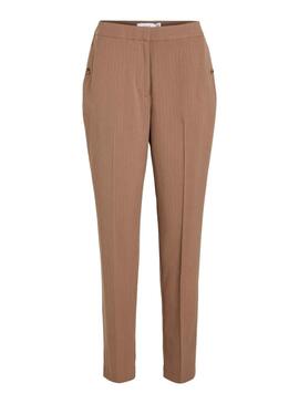 Pantalones Vila Vistriker Listas Camel Para Mujer