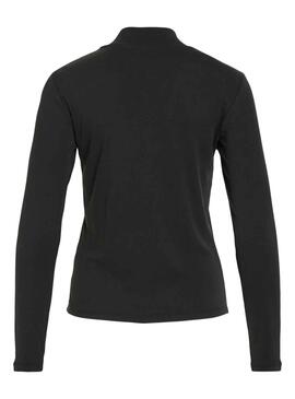 Camiseta Vila Vilullu Rollneck Negro Para Mujer