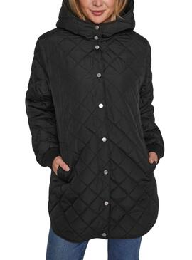 Abrigo Vila Acolchado Vitate Negro Para Mujer