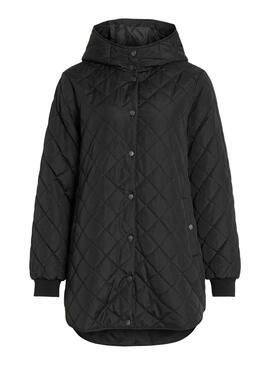 Abrigo Vila Acolchado Vitate Negro Para Mujer