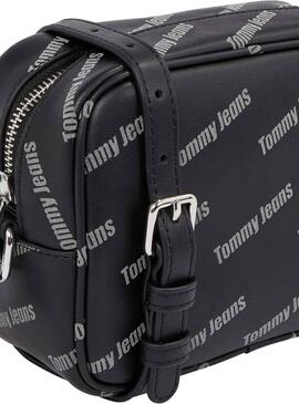 Bolso Tommy Jeans Must Camera Print Negro Mujer