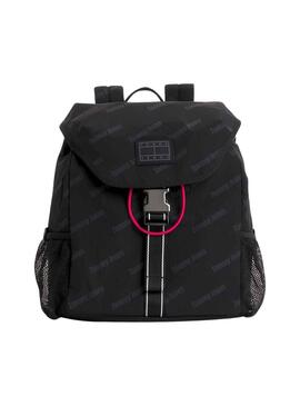 Mochila Tommy Jeans Skater Logos Negro Para Mujer