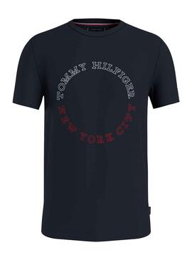 Camiseta Tommy Hilfiger Monotype Roundle Marino
