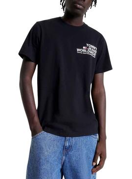 Camiseta Tommy Jeans Entry Concert Negro Hombre