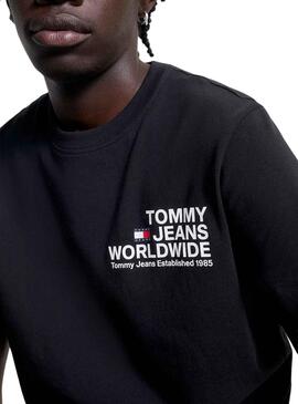 Camiseta Tommy Jeans Entry Concert Negro Hombre