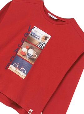 Camiseta Mayoral Voyage Rojo para Niña