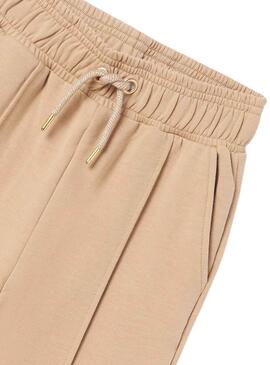 Pantalón Mayoral Chándal Felpa Beige para Niña