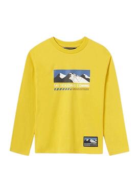 Camiseta Mayoral Ski Season Amarillo para Niño