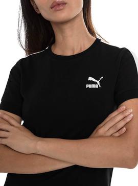 Camiseta Puma Classics Tight Negro Mujer 