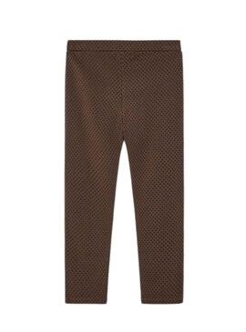 Leggings Mayoral Topo Flock Marrón para Niña