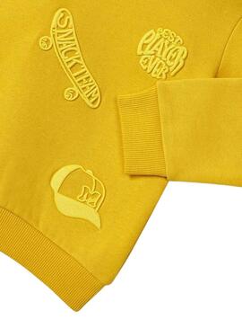 Sudadera Mayoral Bordados Amarillo para Niño
