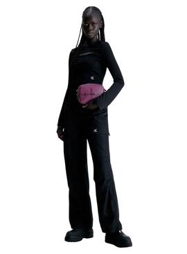 Bolso Calvin Klein Sculpted Camera Morado Mujer