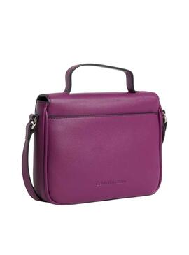 Bolso Calvin Klein Sculpted Boxy Flap Morado Mujer