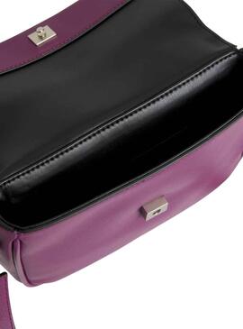 Bolso Calvin Klein Sculpted Boxy Flap Morado Mujer