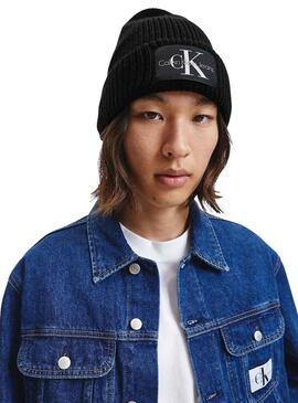 Gorro Calvin Klein Monologo Negro Hombre mujer