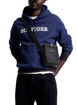 Bolso Bandolera Tommy Hilfiger Pique Negro Hombre