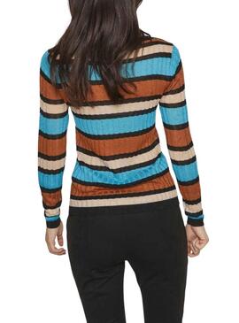 Jersey Vila Viember Rayas Azul para Mujer