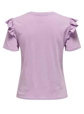 Camiseta Only Lucy Life Morado para Mujer