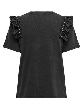 Camiseta Only Rebelle Negro para Mujer