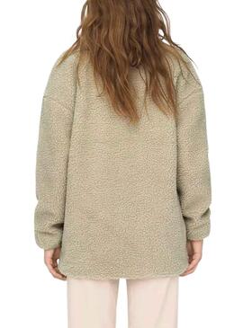 Cazadora Only Tracy Sherpa Beige para Mujer
