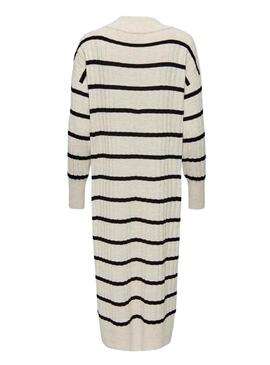 ONLNEW TESSA L/S MIDI V DRESS KNT Pumice Black