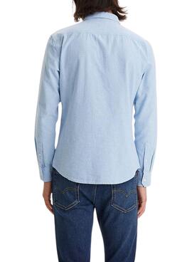 Camisa Levis Battery Azul Para Hombre