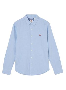 Camisa Levis Battery Azul Para Hombre