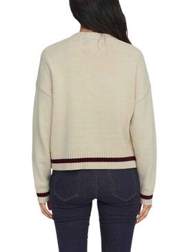Cardigan Only Cheer Loose Beige para Mujer