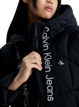 Chaqueta Calvin Klein Plumas Corta Negro Mujer