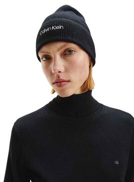 Gorro Calvin Klein Essential Knit Negro para Mujer