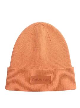 Gorro Calvin Klein Essential Knit Naranja Mujer