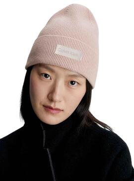 Gorro Calvin Klein Essential Knit Rosa para Mujer