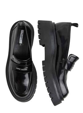 Mocasines Pepe Jeans Queen Oxford Negro Mujer
