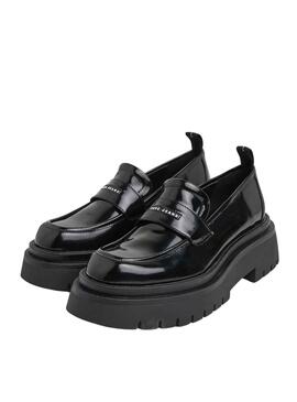 Mocasines Pepe Jeans Queen Oxford Negro Mujer