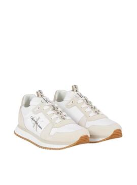 Zapatillas Calvin Klein Runner Sock Blanco Mujer