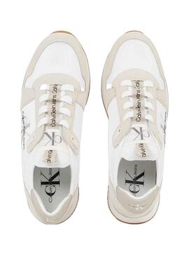 Zapatillas Calvin Klein Runner Sock Blanco Mujer