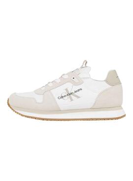 Zapatillas Calvin Klein Runner Sock Blanco Mujer
