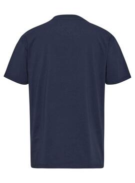Camiseta Tommy Jeans Linear Marino Para Hombre