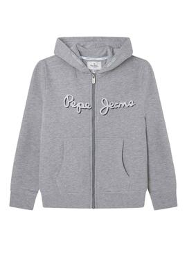 Sudadera Pepe Jeans Nolan Zip Gris Para Niño