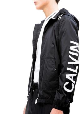 Chaqueta Calvin Klein Nylon Hooded Negro Hombre