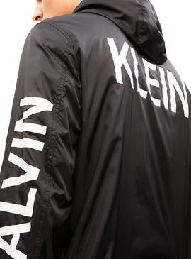 Chaqueta Calvin Klein Nylon Hooded Negro Hombre